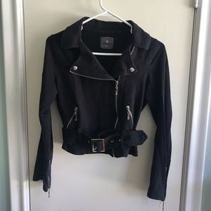 black moto jacket